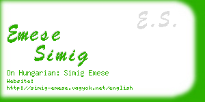 emese simig business card